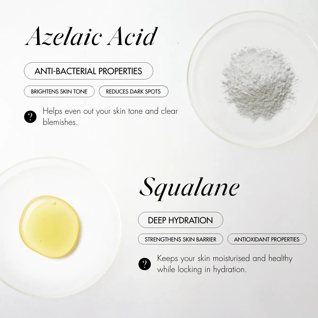 B3 BARRIER REPAIR NanoPillow Serum
ingredients azelaic acid and squalane