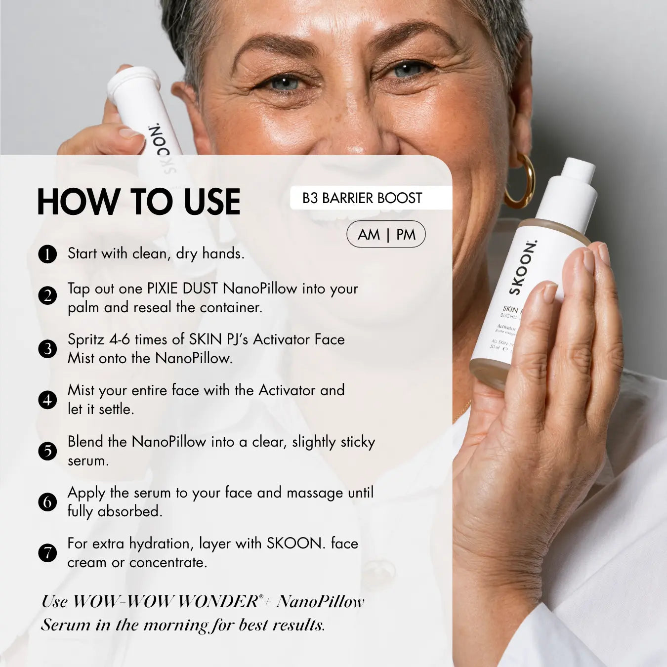 How to use B3 BARRIER REPAIR NanoPillow Serum