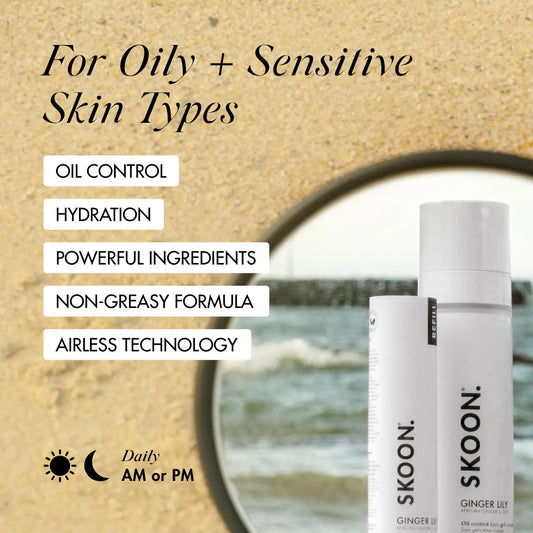 GINGER LILY Oil Control Face Gel-Cream for oily skin and sensitive skin types
