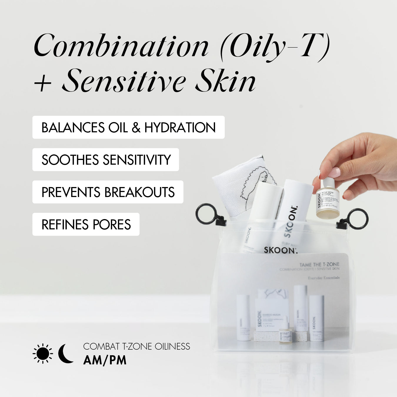 TAME THE T-ZONE Combination Oily -Zone and Sensitive Skin benefits
