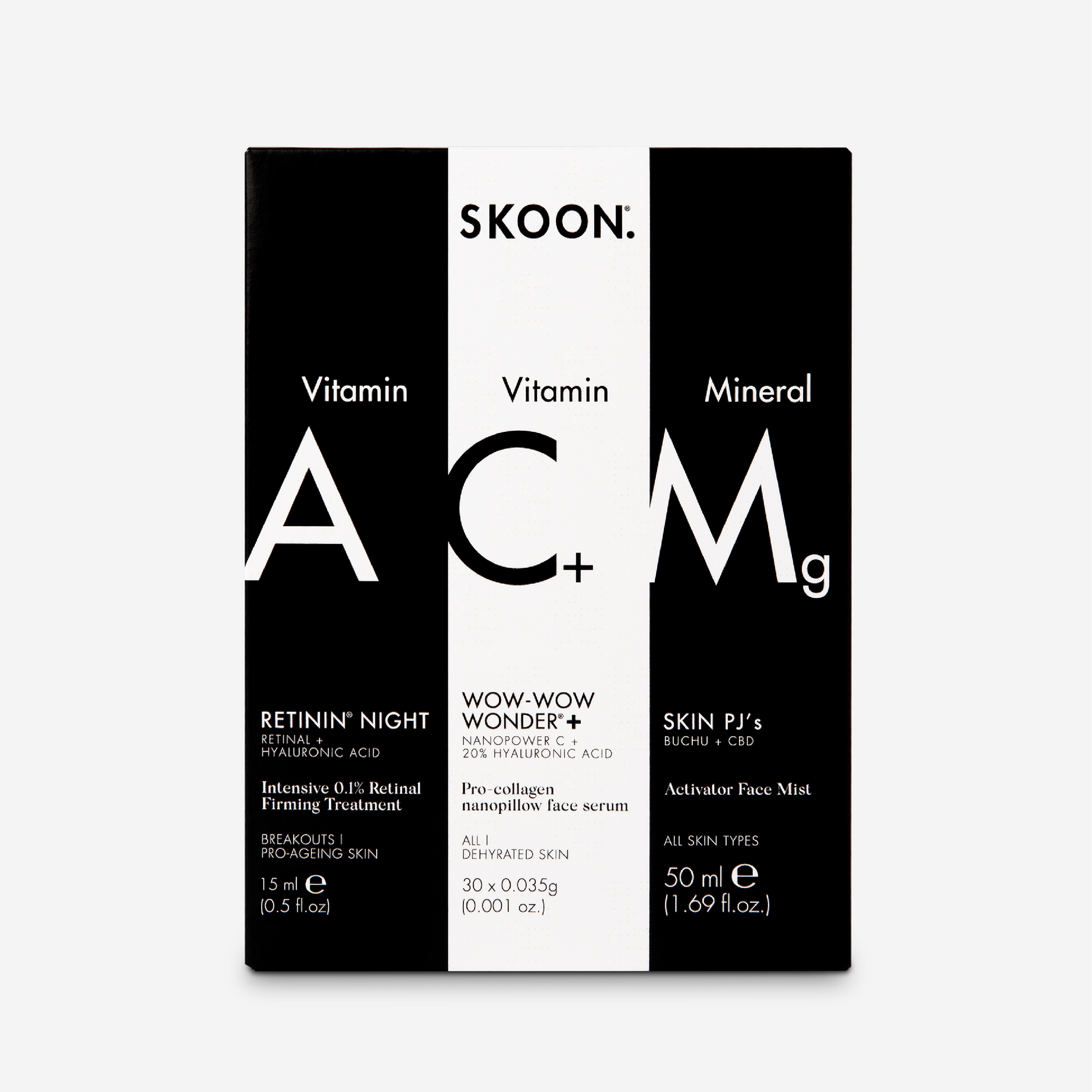 TRIPLE THREAT Trio in boxed packaging