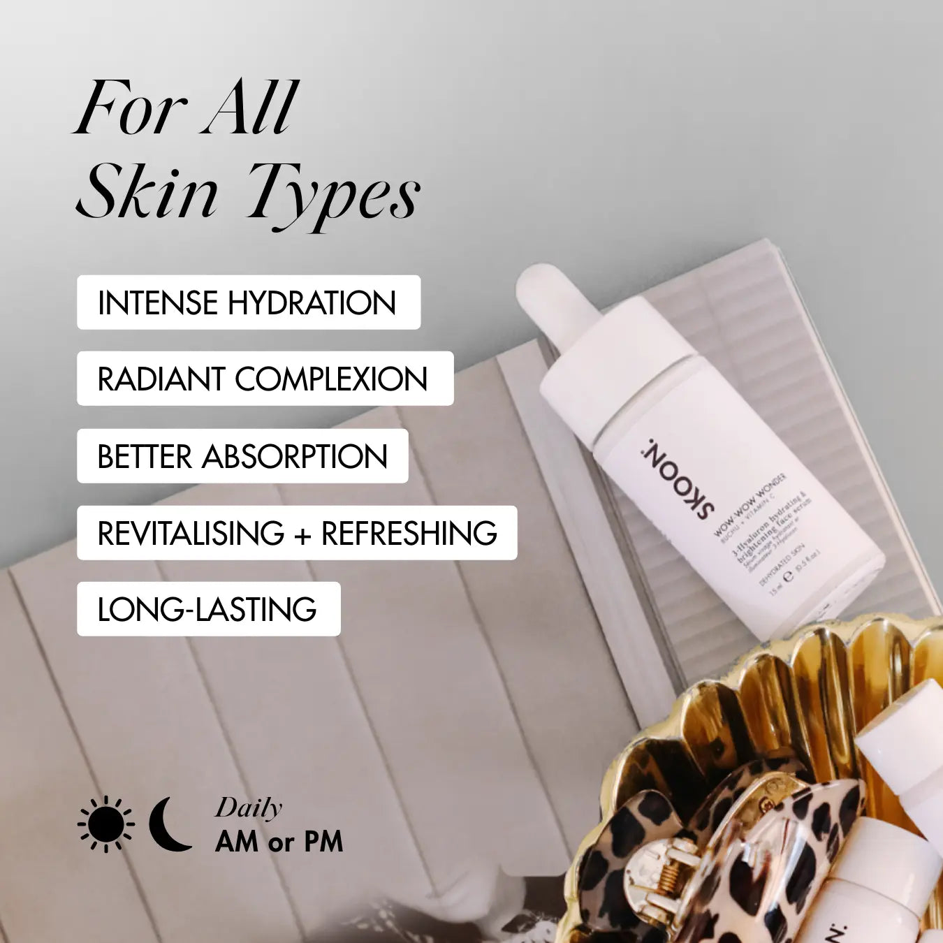 WOW-WOW WONDER 3-Hyaluron & Vitamin C Face Serum for all skin types