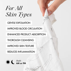 BAMBOO MUSLIN Facecloth for all skin types