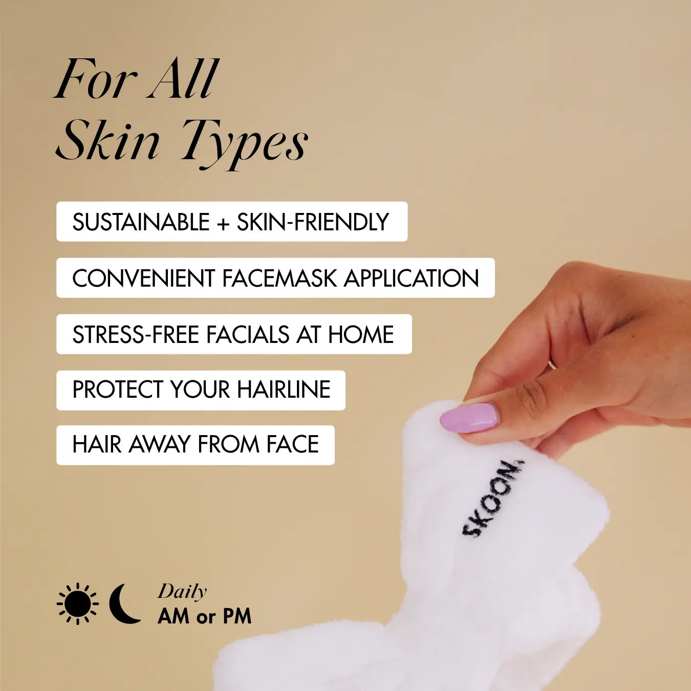 HAIR BUNNIE Skincare Headband suitable for all skin types