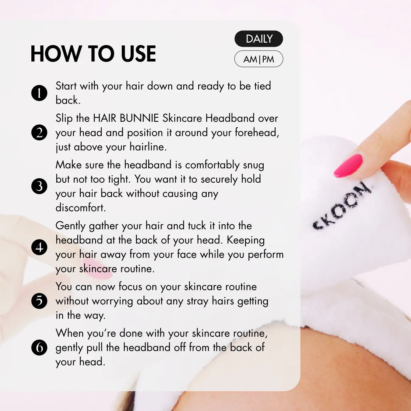 How to use the Hair Bunnie headband