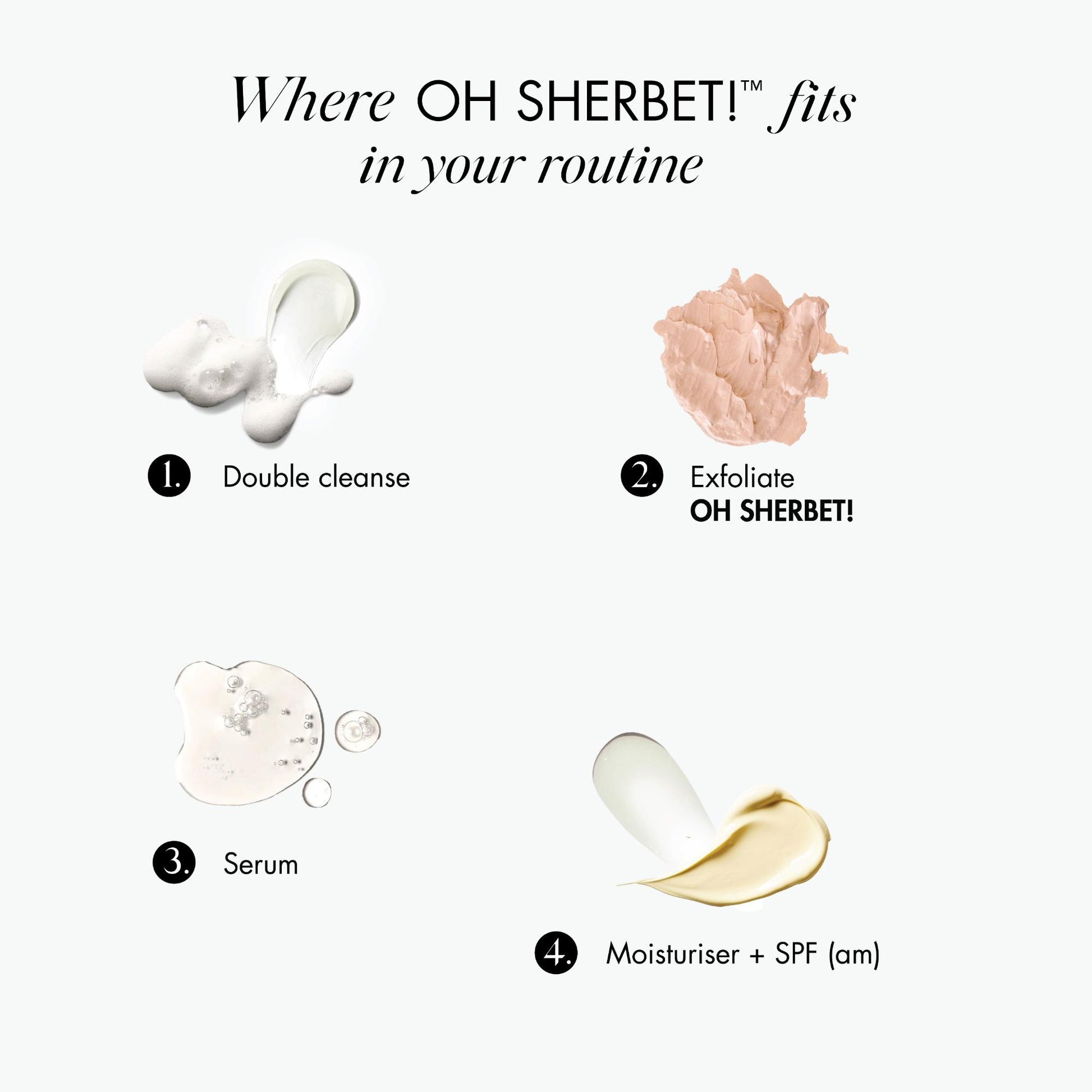 OH SHERBET! 3-in-1 Pore-Refining Exfoliating Mask