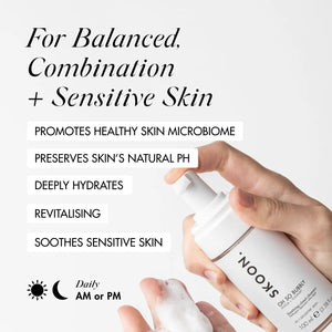 OH SO BUBBLY for balanced combination and sensitive skin infographic