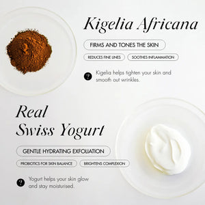 OH SO BUBBLY ingredients - Kigelia Africana and real Swiss Yogurt