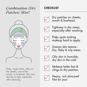 PATCH THINGS UP Combination with dry patches skin type checklist